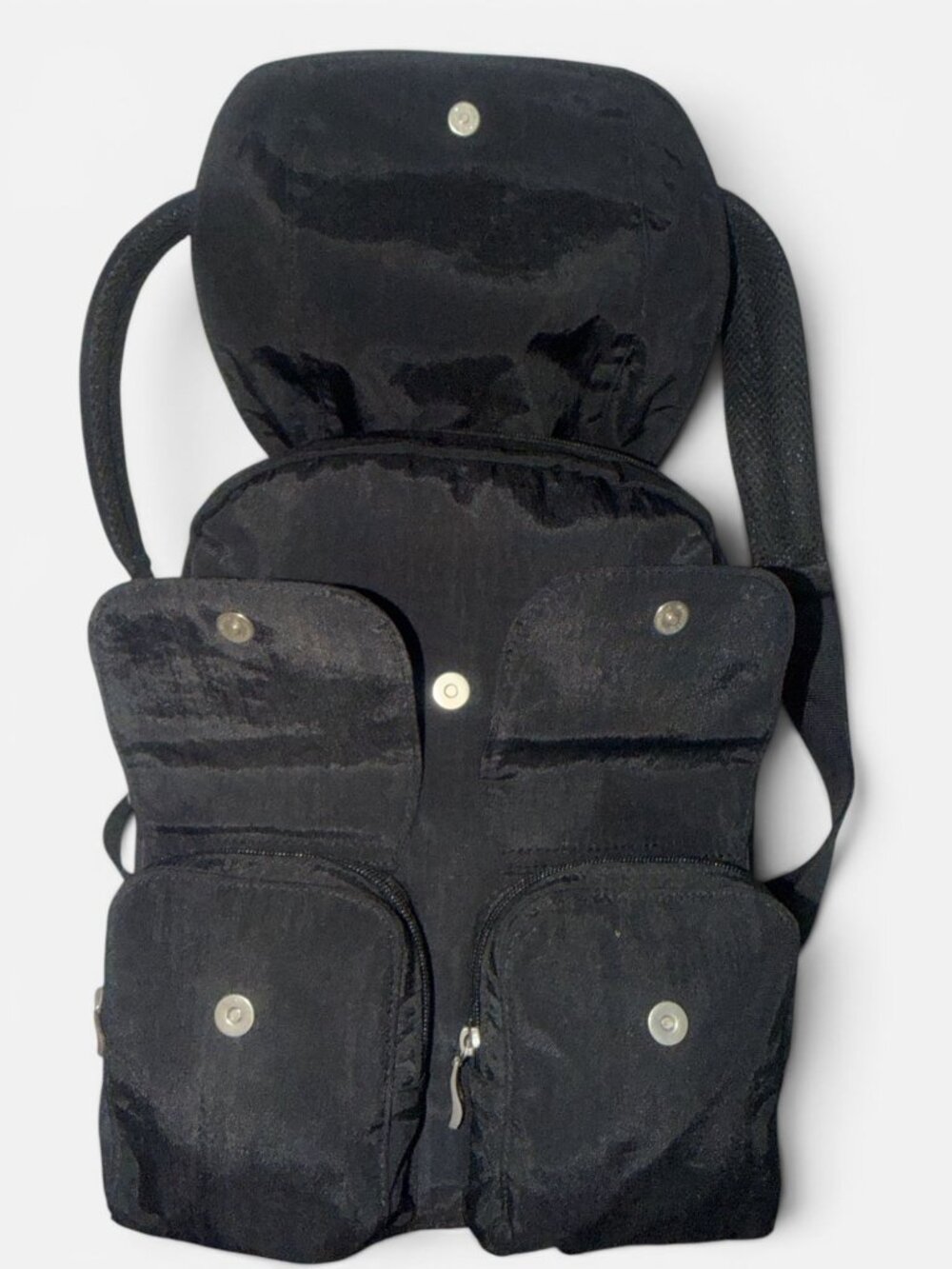 Baggallini Mission Backpack Black Water-Resistant Nylon Travel Bag Tablet Sleeve - Picture 9 of 12